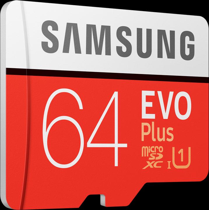 Actual product image Samsung Evo+ (64 GB, microSDXC, U1, UHS-I)