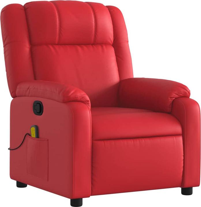 Produktbild VidaXL Massagesessel Fernsehsessel Relaxsessel Sessel Liegesessel Rot Kunstleder