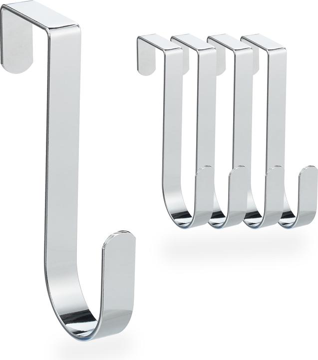 Relaxdays Set da 5 Ganci Sopraporta, per Vestiti