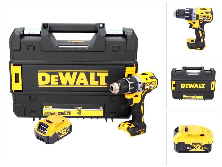 Actual product image DeWalt DCD 791 18 V Brushless Cordless Drill Driver + TSTAK-Box + 1 x Battery DCB 184 5,0 Ah - witho (Rechargeable battery operated)