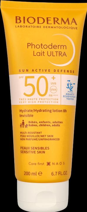 Actual product image Bioderma Photoderm Lait Ultra SPF50+ Milk (Suntan lotion, SPF 50+, 200 ml, 226 g)