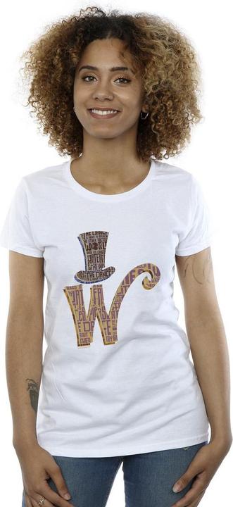 Immagine prodotto Willy Wonka & the Chocolate Factory W Logo Hat Maglietta Donna (L)