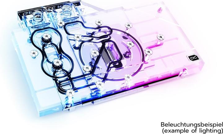 Actual product image Alphacool Ice Block Aurora GPX-N RTX 3070 Gaming Twin Edge with Backplate - Acrylic + Nickel