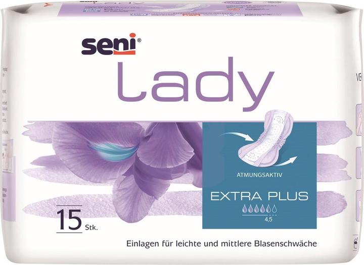 Produktbild Seni Lady Extra Plus Einlage atmungsaktive anatomische 15x33cm 4.5 Tropfen (15 x)