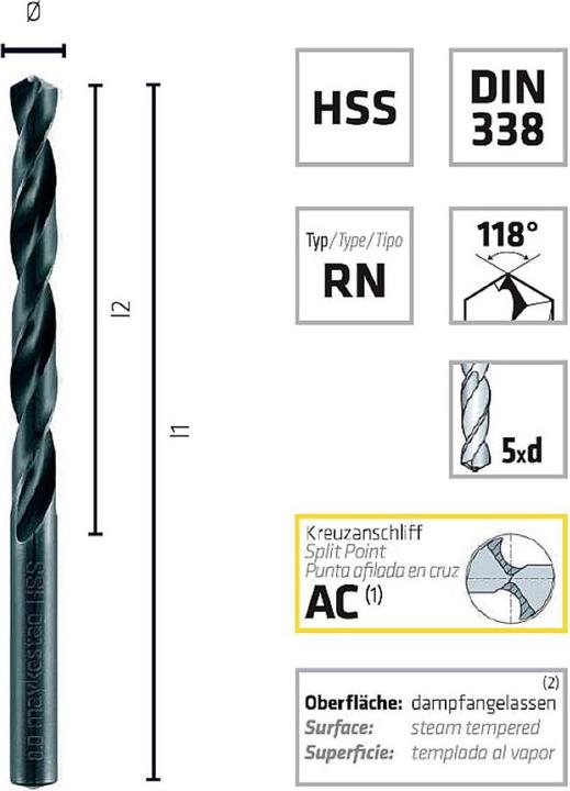 Produktbild Alpen Spiralbohrer HSS - MAYKESTAG (1.6 Millimeter)