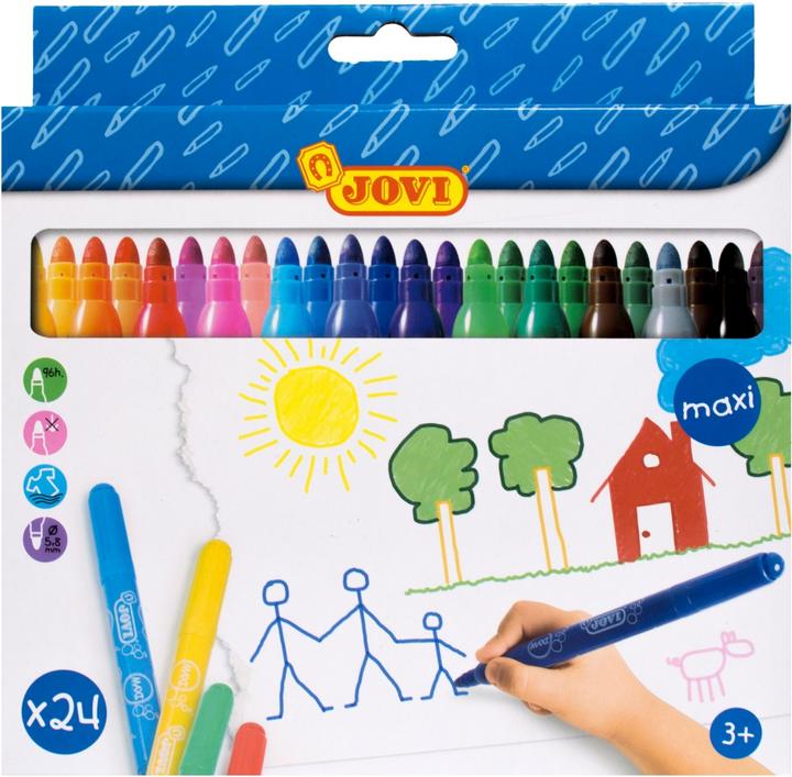 Actual product image Jovi Fibre-tip pens Maxi PU= 24 pieces assorted (24 colours, 24 x)