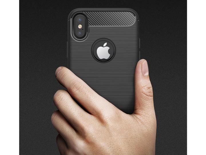 Immagine prodotto Screenguard Custodia Apple iPhone XS Carbon Brushed Soft TPU (Apple iPhone XS)
