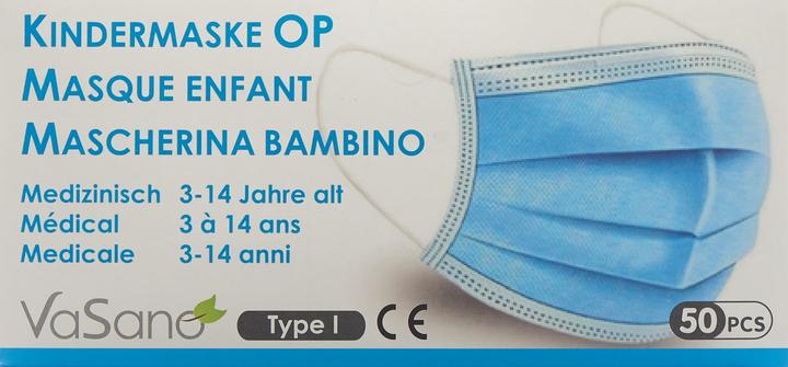 Produktbild VaSano OP Maske Kind 3-14 Jahre Typ I deutsch/französisch/italienisch (Schutzklasse I, 50 x)