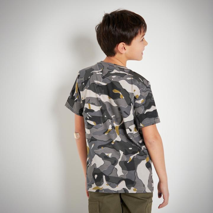 Produktbild Solognac T-Shirt Kinder Camouflage WOODLAND grau (8, 9, 10)