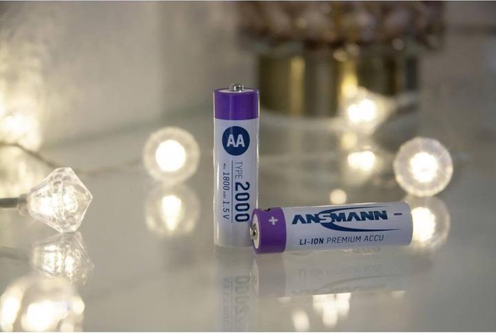 Productafbeelding Ansmann 1312-0036 Li-Ion oplaadbare batterijen Mignon AA type 2000 (min. 1800 mAh) 4-pak doos (4 Pcs., AA, 1800 mAh)