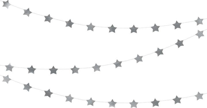 Produktbild Partydeco Silberne Sternengirlande (3.6m)