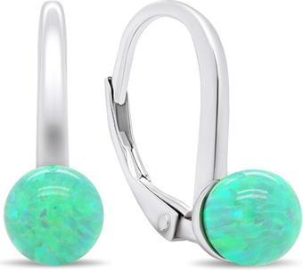 Brilio Silver - Charming silver earrings with synthetic opals EA387WG (Synthetische Steine)