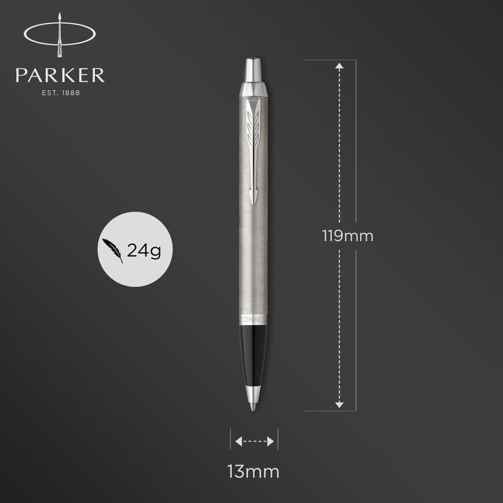 Actual product image Parker Pen IM Brushed Metal C.C. DuoSet incl. gift box (Silver, Black, 2 x)