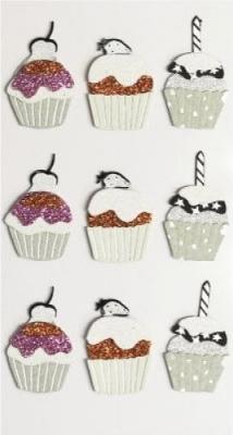 Artoz Sticker Birthday Cupcakes 9pcs