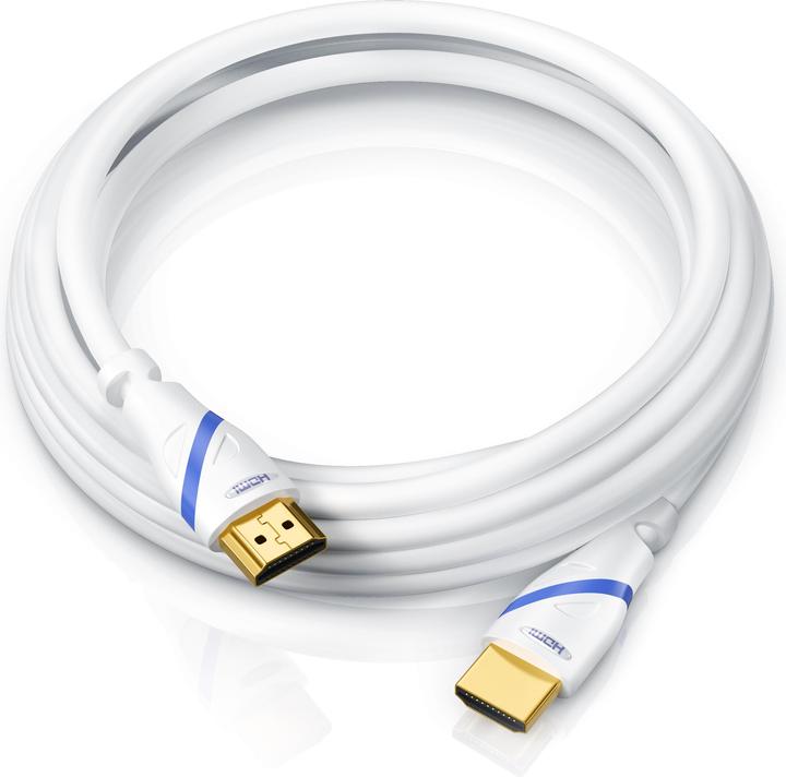 Actual product image Primewire HDMI cable 2.0b - 4k 60Hz Ultra HD - Ethernet Highspeed - Full HD - 3D - ARC - 3 x shielded (5 m, HDMI)