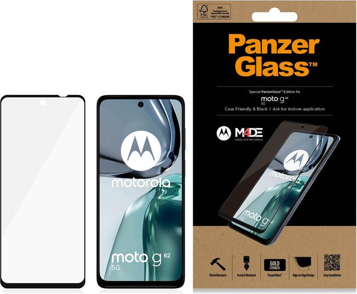 Actual product image PanzerGlass Edge-to-edge (1 Piece, Motorola Edge 30)