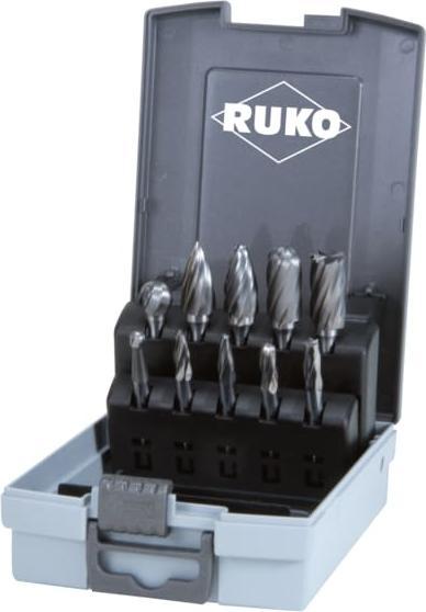 Ruko Hartmetall-Frässtifte-Satz in Kunststoffkassette - mit Alu-Verzahnung - 10 tlg.