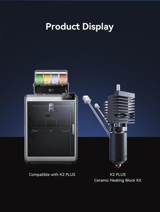 Produktbild Creality K2 Plus Keramik Hotend Kit mit Düse (Ersatzteile)