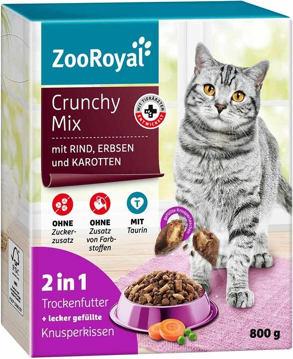 Image du produit Zooroyal Crunchy Mix au boeuf, aux petits pois et aux carottes 800g (Adulte, 7 pcs, 5600 g)