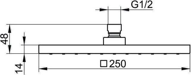 Actual product image Keuco EDITION 300 overhead shower (1 Beam types, 15 l/min)
