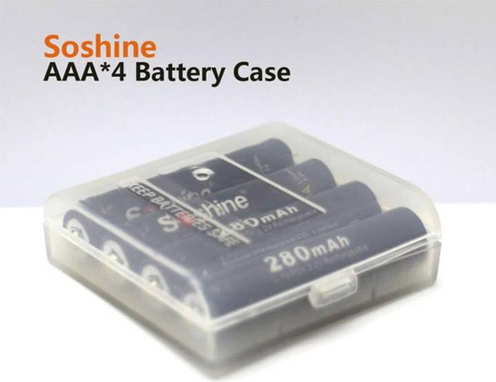 Image du produit Soshine Boîte de piles pour4 x LR3 (AAA), 10440