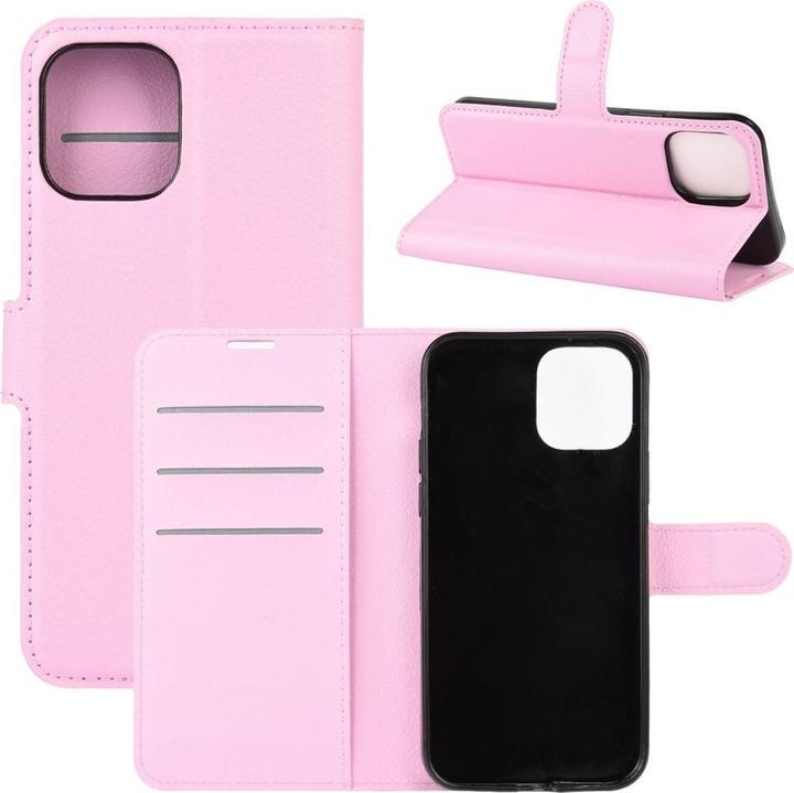 Produktbild Cover-Discount iPhone 12 / 12 Pro - Leder Etui Hülle rosa (Apple iPhone 12 Pro, Apple iPhone 12)