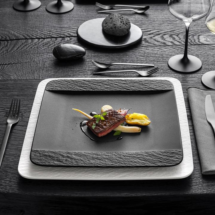 Produktbild Villeroy & Boch Speiseteller quadratisch Manufacture Rock (1 x, 28 cm)