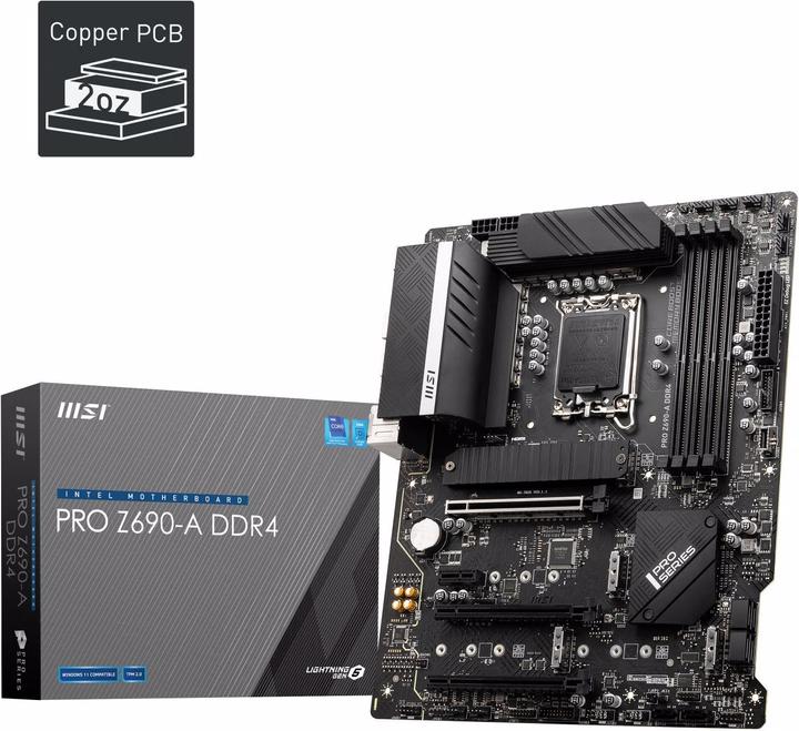 Image du produit MSI Pro Z690-A (LGA 1700, Intel Z690 (DDR4), ATX)