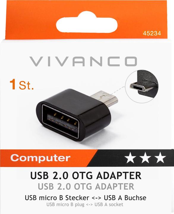Produktbild Vivanco USB OTG Adapter (USB-A)
