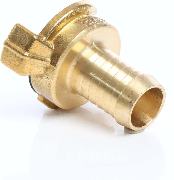 Actual product image Wiltec Brass Quick Coupling / Connector for water hose DN20 – ¾ (Hose clip, 20 mm)