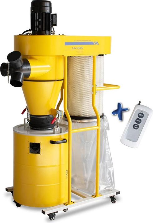 Immagine prodotto Markmüller BAMATO - Zyklonabsaugung ABZ-2000 mit Fernsteuerung (400V) (Sistema di estrazione)