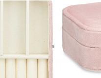 Giftdecor rosa rechteckige Schmuckschatulle