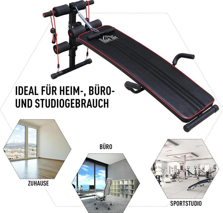 Produktbild Homcom Sit-Up-Bank mit Widerstandsbänder