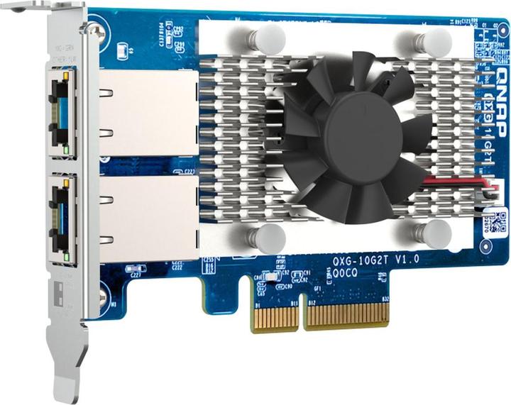 Actual product image QNAP QXG-10G2T Network Adapter PCIe 10 GBE RJ45 x2