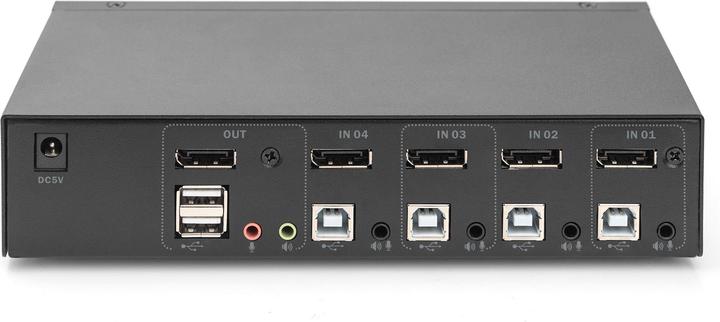 Image du produit Digitus Commutateur KVM, 4x1 (DP, DP Out, USB)