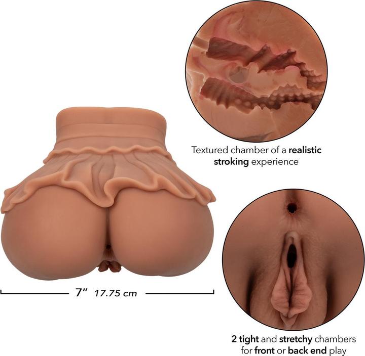 Produktbild CalExotics The Homecoming Queen Doppelt Realistischer Masturbator Karamell