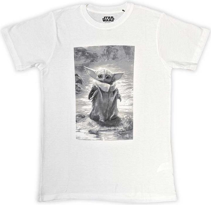 Star Wars The Mandalorian Grogu B&W