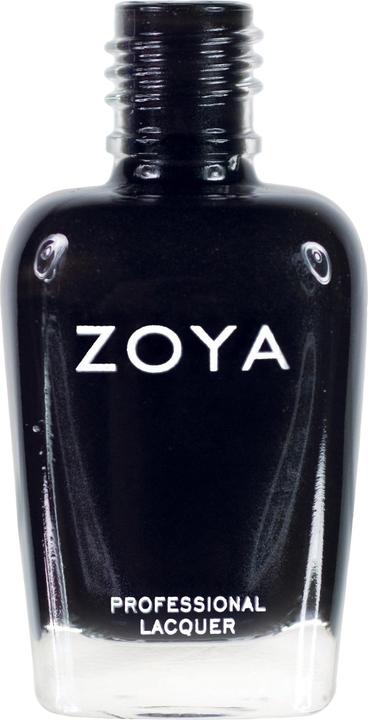 Actual product image Zoya Nail polish RAVEN - Satin Black (Satin black, Colour paint)