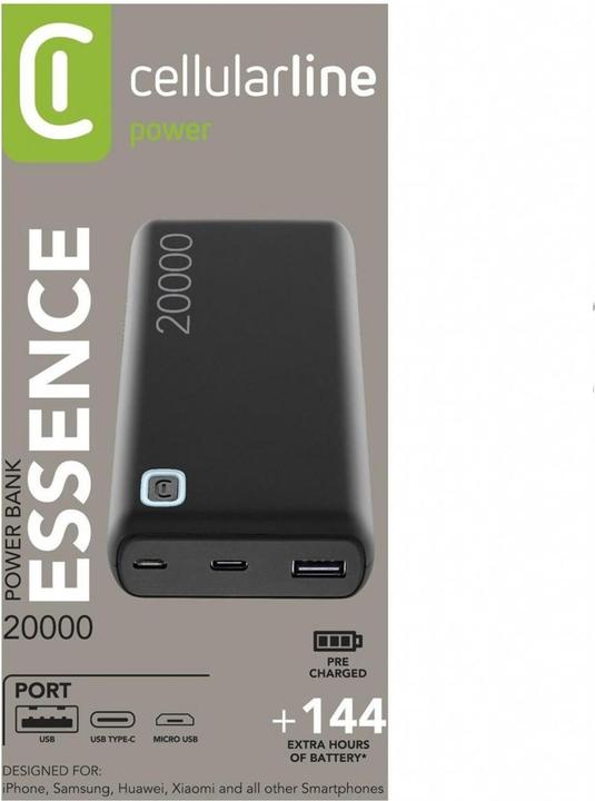 Produktbild Cellularline Essence (20000 mAh, 12 W, 74 Wh)