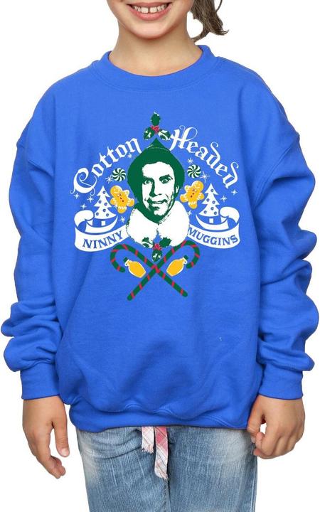 Actual product image Elf Girls Headed Ninny Muggins Sweatshirt (116)