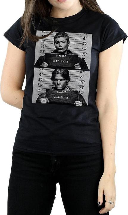 Supernatural Winchester Mugshot TShirt aus Baumwolle