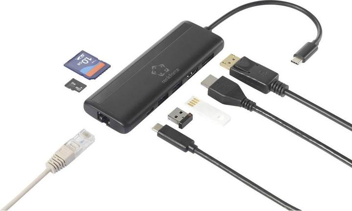 Produktbild Renkforce RF-DKS-800 USB-C® Dockingstation Passend für Marke (Notebook Dockingstations): Universal USB-C® Powe (USB-C, 8 Ports)