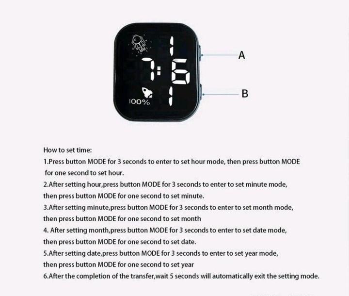 Immagine prodotto Cbx P1 Fashion LED orologio digitale con cinturino in silicone display 12 ore bianco (33 mm)