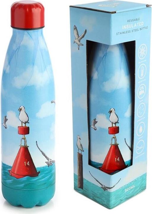 Produktbild Puckator Kinder Trinkflasche aus Edelstahl isoliert für heiss & kalt Möwen Motiv (0.50 l)