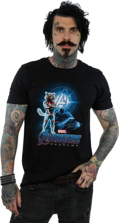 Actual product image Mens Avengers Endgame Rocket Team Suit T-Shirt (5XL)
