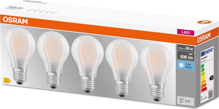 Immagine prodotto Osram Base Led Classic A (E27, 6.50 W, 806 lm, 10 x, E)