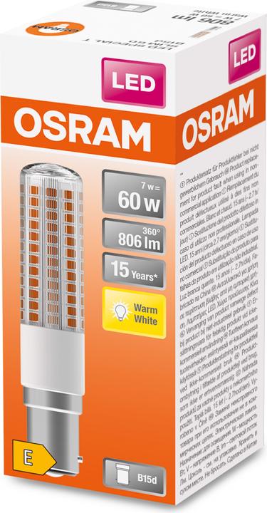 Produktbild Osram Led Special T Slim (B15d, 7 W, 806 lm, 1 x, E)