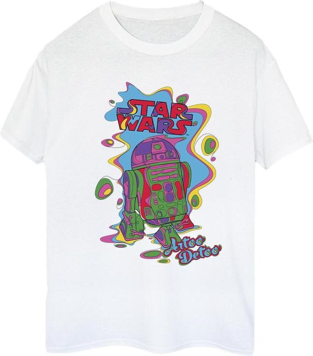 Actual product image Star Wars Womens/Ladies R2D2 Pop Art Cotton Boyfriend T-Shirt (M)