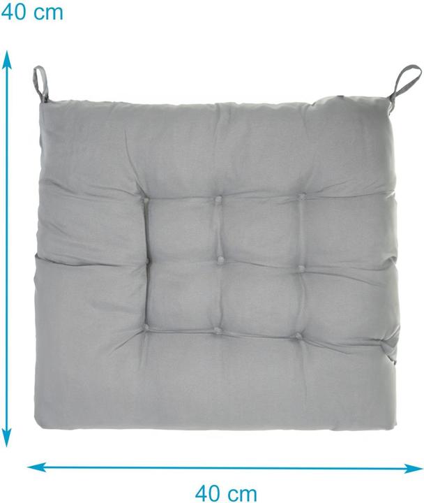 Actual product image Intirilife Chair cushion to tie (set of 4) (40 x 3 cm)