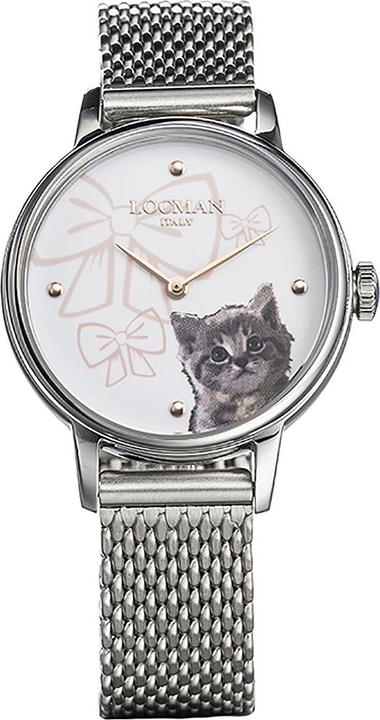 Produktbild Locman Italy Damenuhr 1960 Fantasy Cat Ref. F253A08S-00WHGA1B0 (Analoguhr, 32 mm)